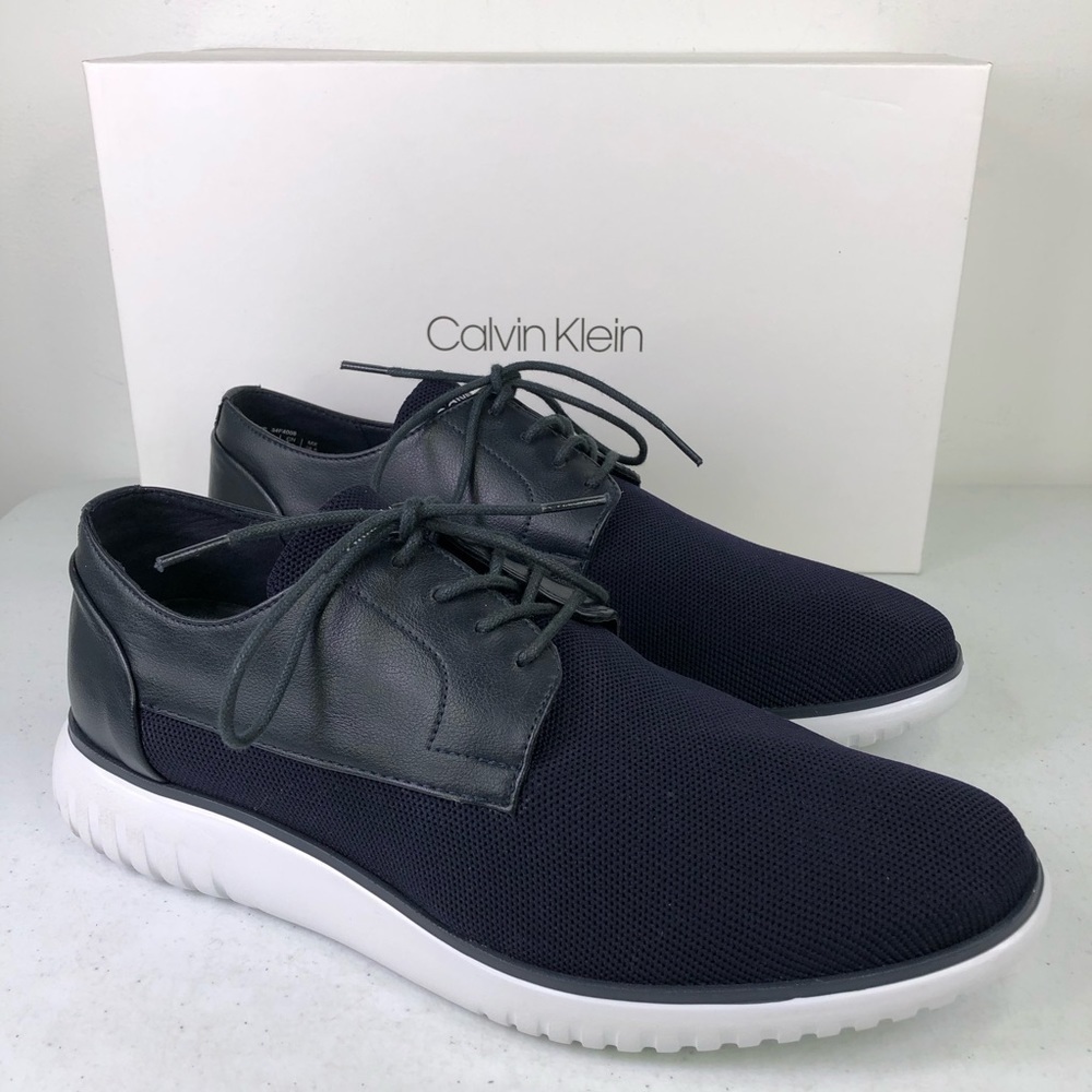 Calvin Klein Teodor Knit Dark Navy Shoes Size 10.5M